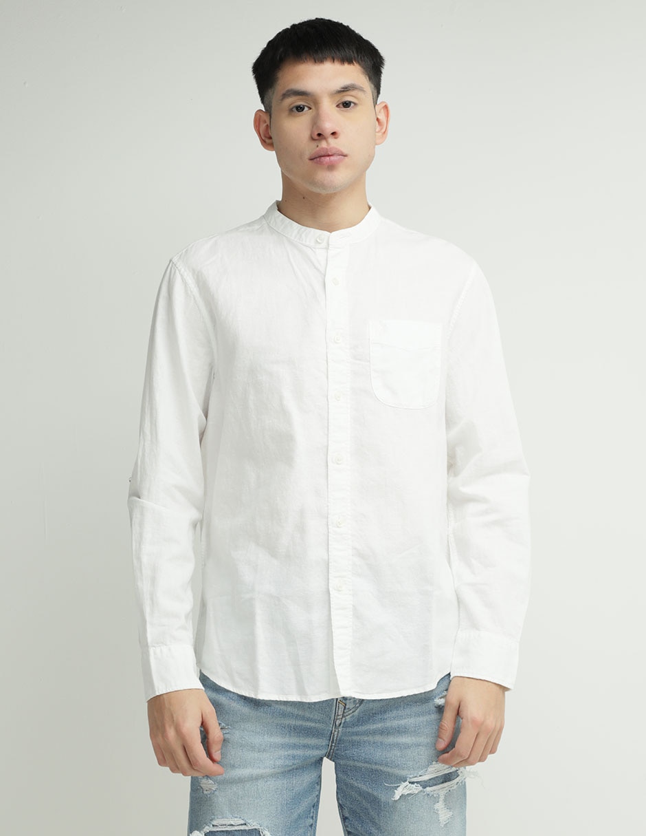 Camisa blanca american eagle sale