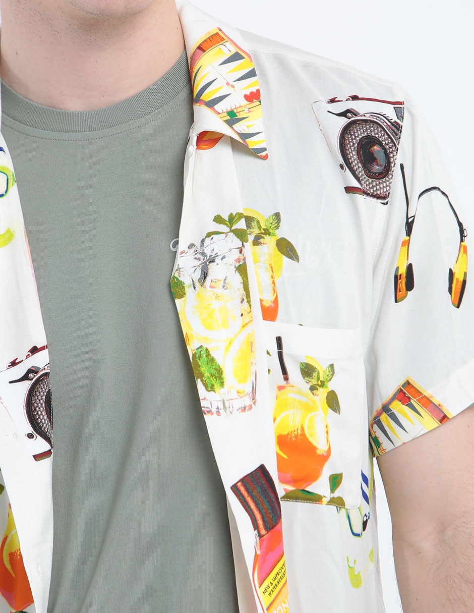 Camisa casual de algodón manga corta para hombre 4