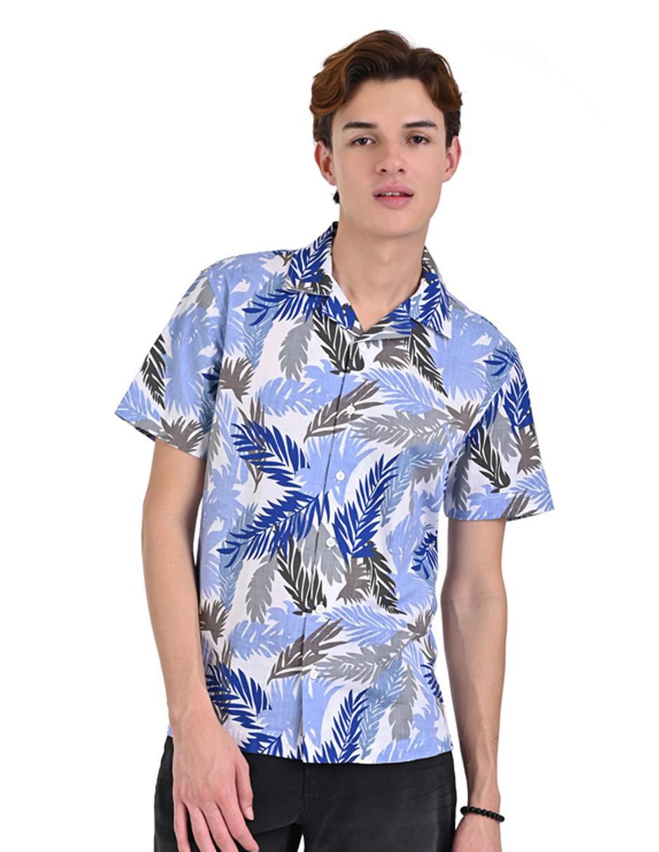 Camisa casual de algodón manga corta para hombre 1
