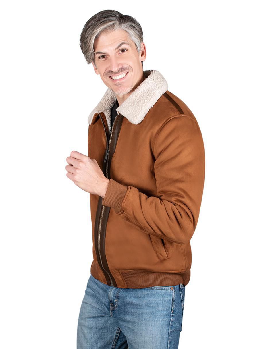 Chamarra impermeable cuello a contraste para hombre 3