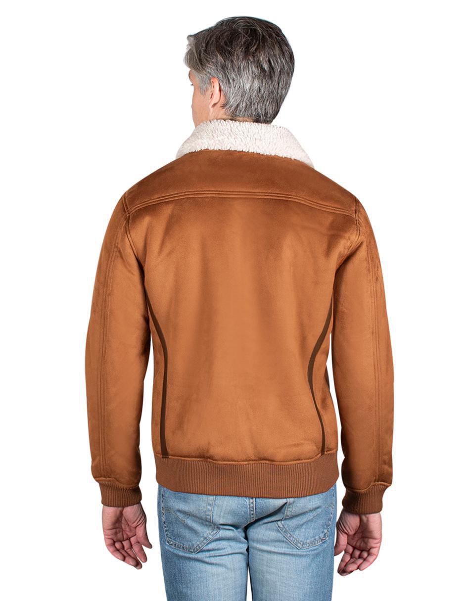 Chamarra impermeable cuello a contraste para hombre 4