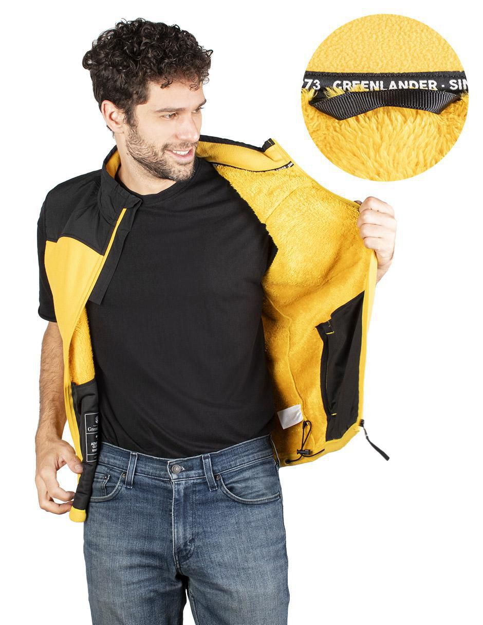 "chaleco" greenlander no poliéster cuello a contraste "para hombre"