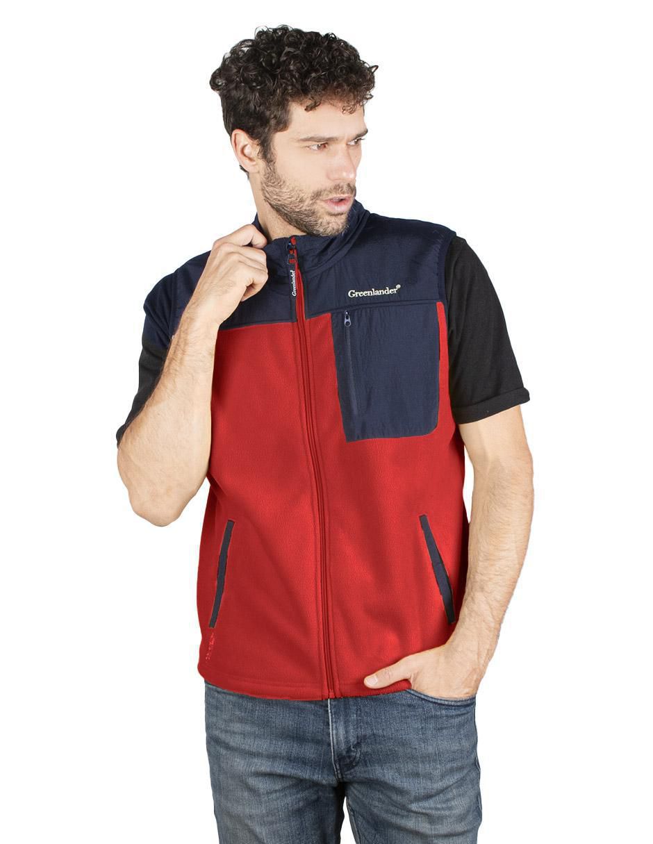 Chaleco cuello a contraste para hombre
