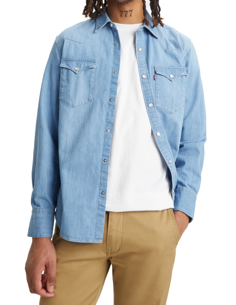 Camisa casual de algodón manga larga para hombre 2