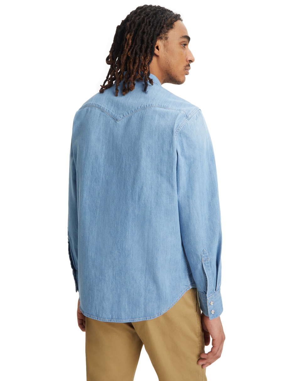 Camisa casual de algodón manga larga para hombre 3
