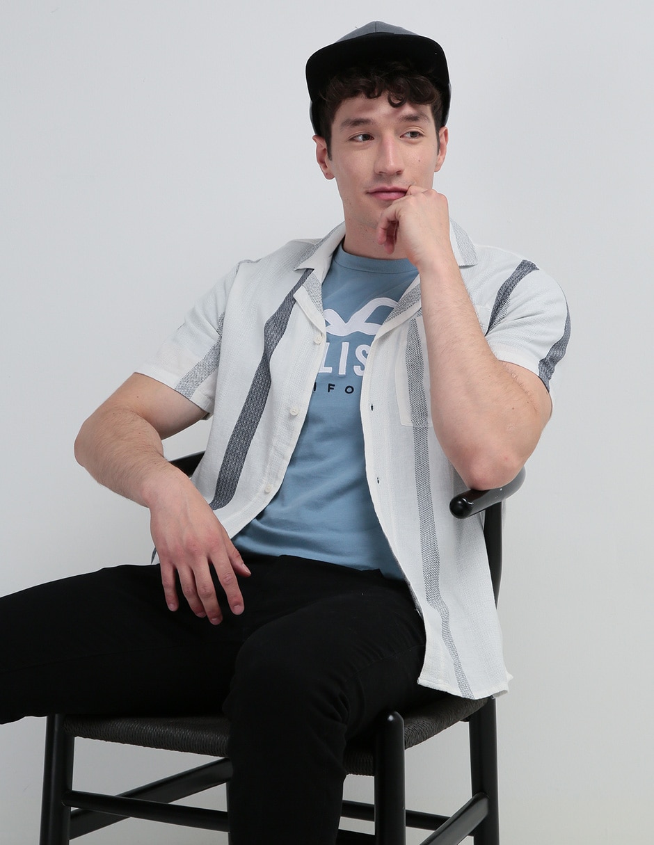 Camisa casual de algodón manga corta para hombre 1