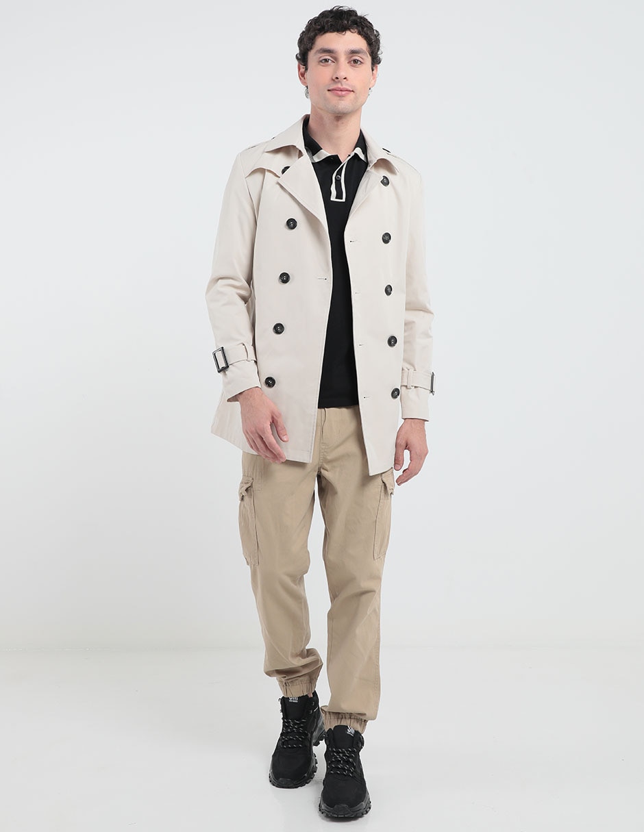 Abrigo impermeable con bolsillos para hombre 3