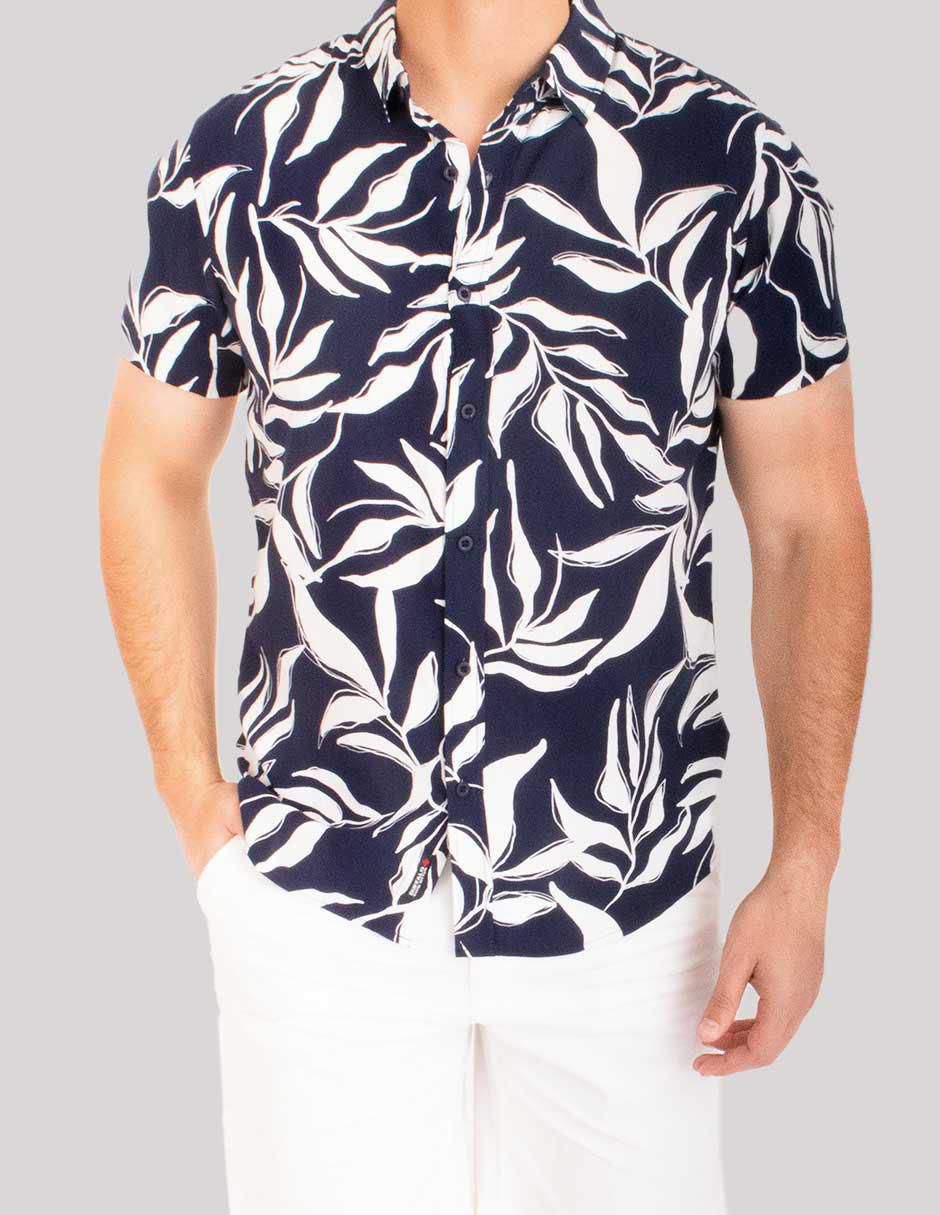 Camisa casual manga corta para hombre