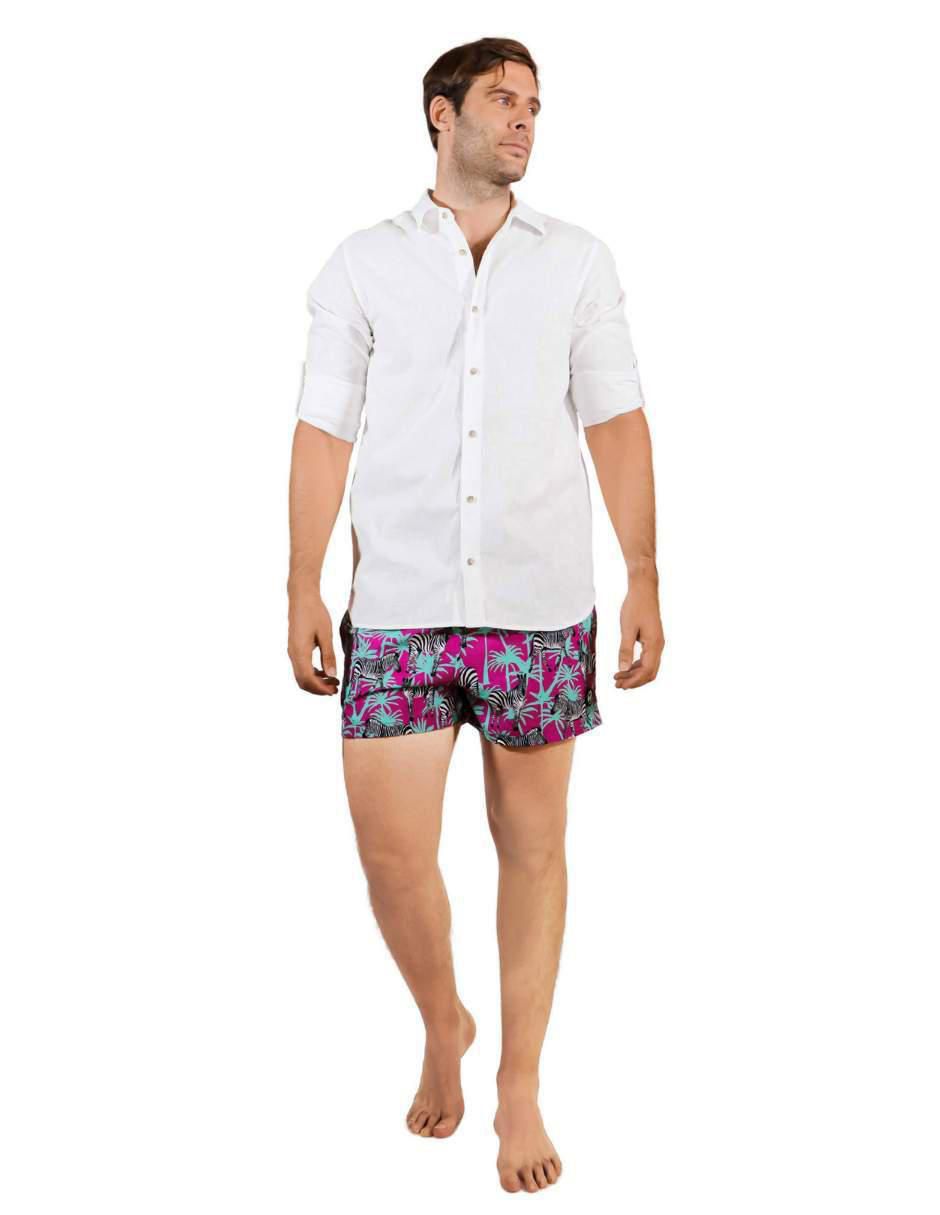 Camisa playa de lino manga larga para hombre 3