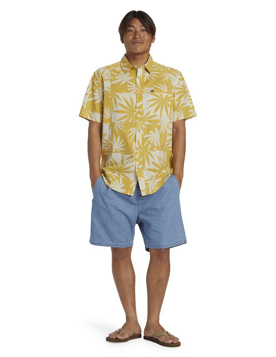 Camisa casual de algodón manga corta para hombre 7