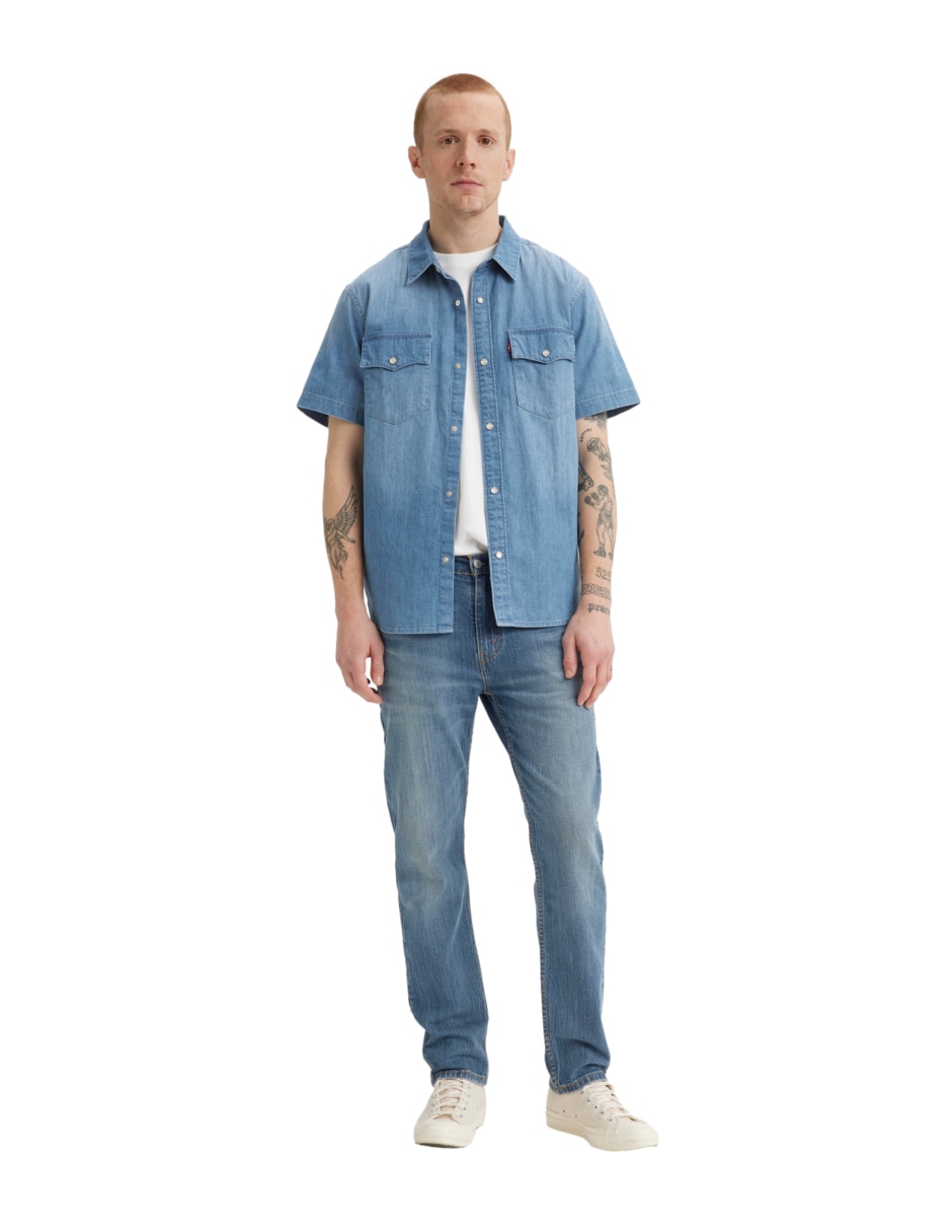 Jeans slim 502 deslavado para hombre 4