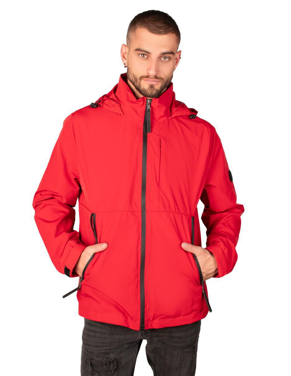 Chamarra impermeable con capucha para hombre Chamarra impermeable con capucha para hombre