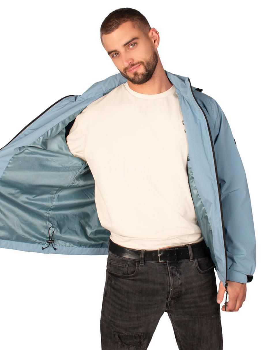 Chamarra impermeable con capucha para hombre 2