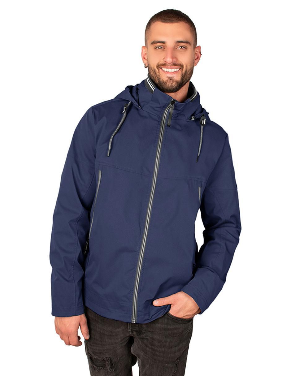 Chamarra impermeable capucha desmontable para hombre 1