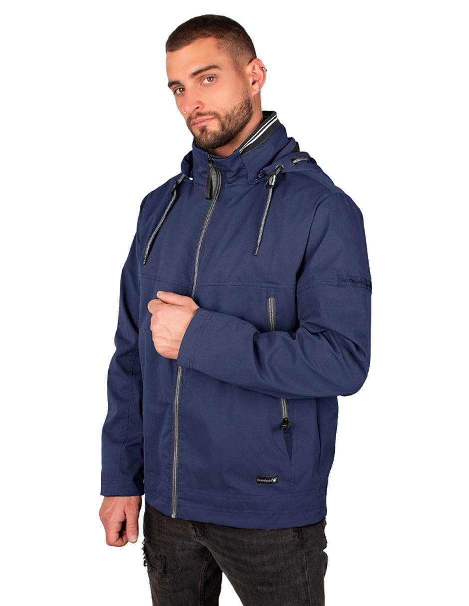Chamarra impermeable capucha desmontable para hombre 3