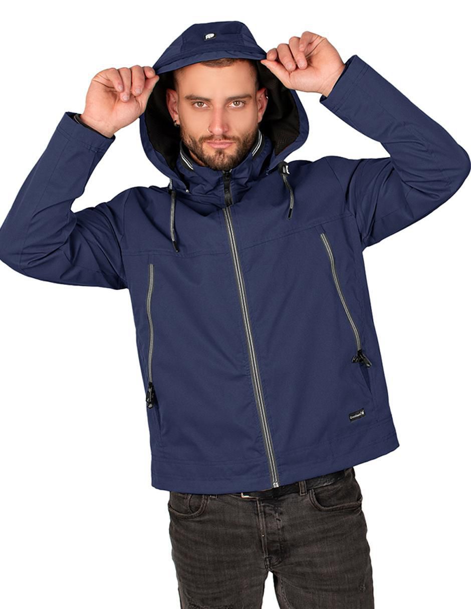 Chamarra impermeable capucha desmontable para hombre 5