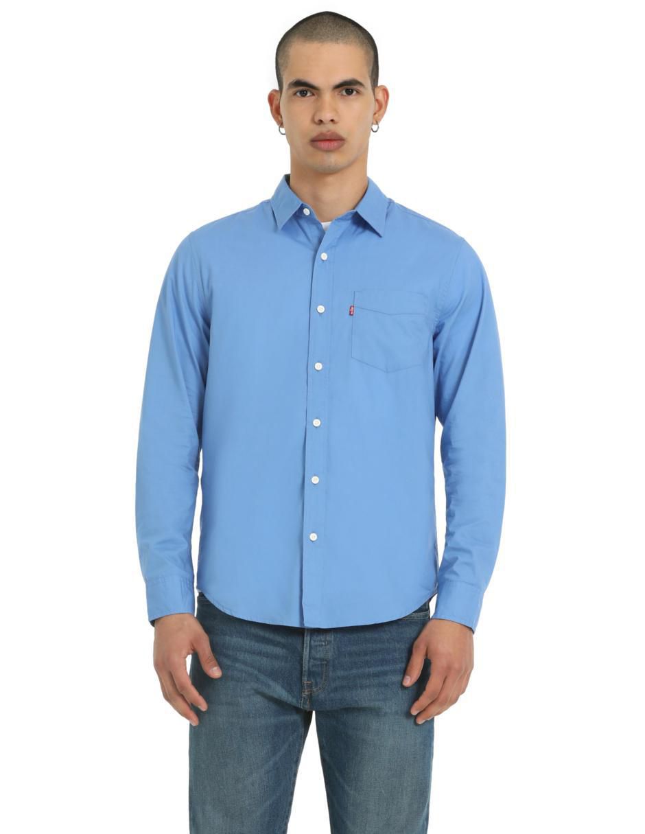 Camisa casual de algodón manga larga para hombre 1