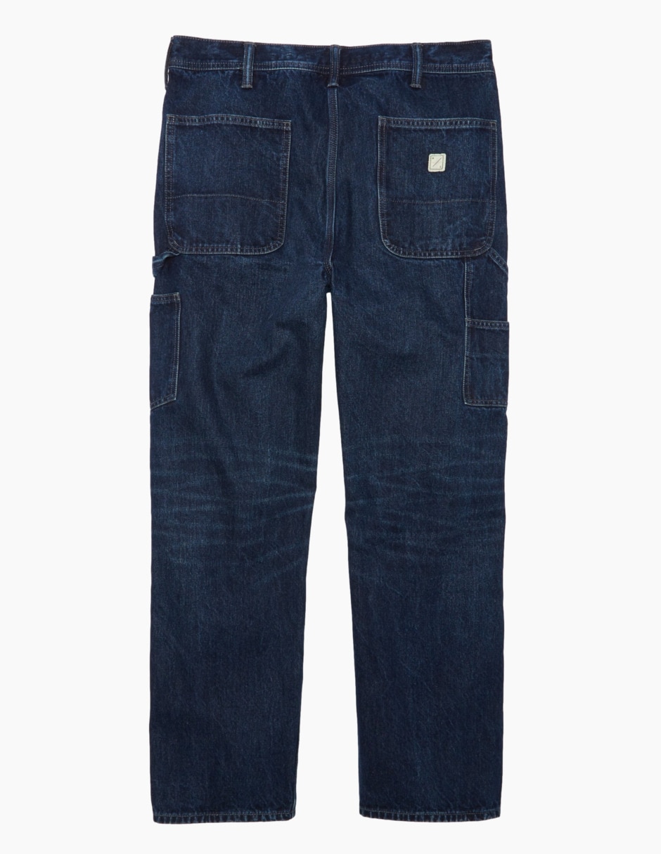 Jeans straight deslavado para hombre 4