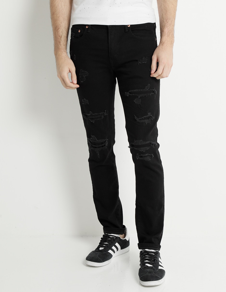 Slim Fit Pantalones Rotos Negro Hombre Jeans Skinny American Eagle