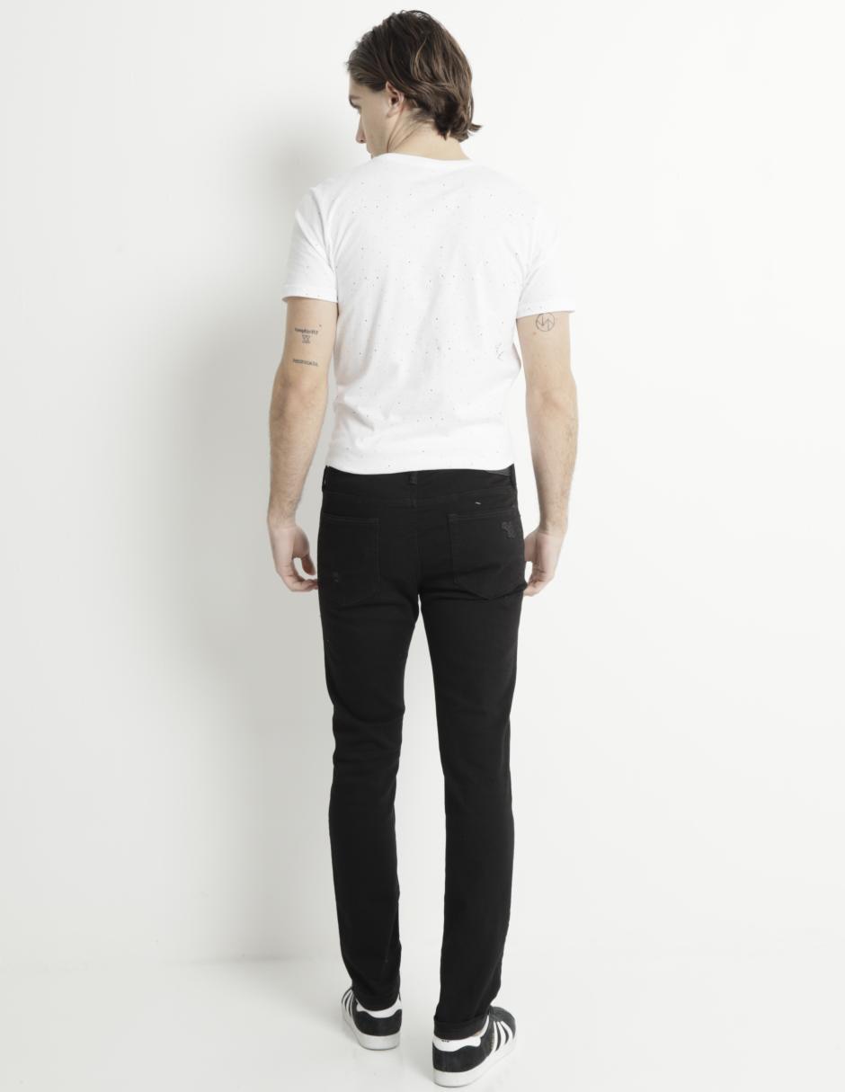 Jeans skinny lavado obscuro para hombre 2