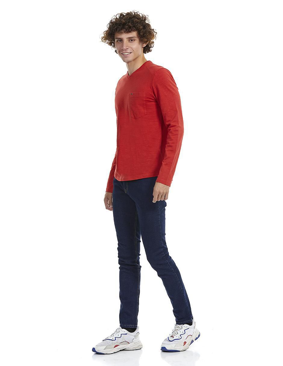 Playera cuello v para hombre 2