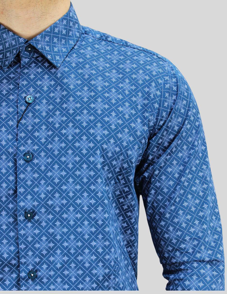 Camisa de vestir de algodón manga larga para hombre 3