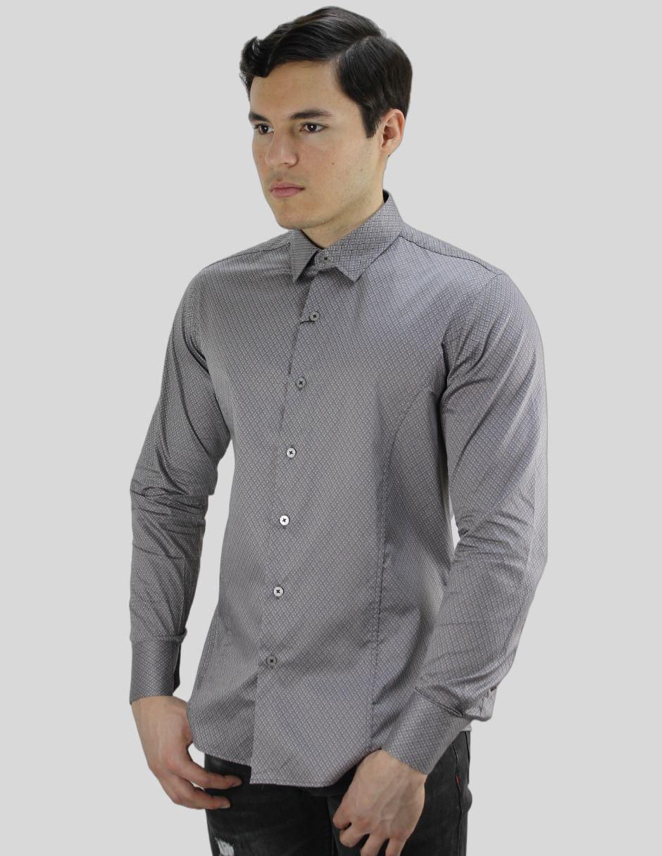 Camisa de vestir de algodón manga larga para hombre 2