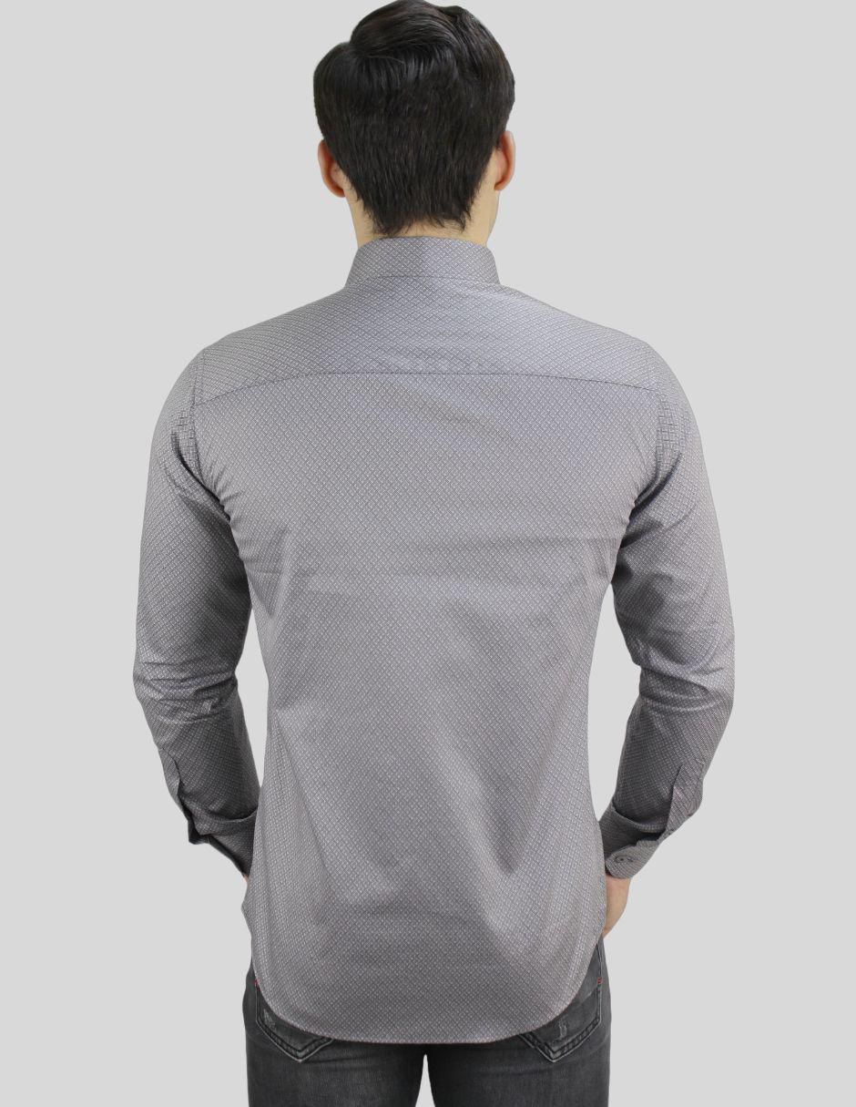 Camisa de vestir de algodón manga larga para hombre 4