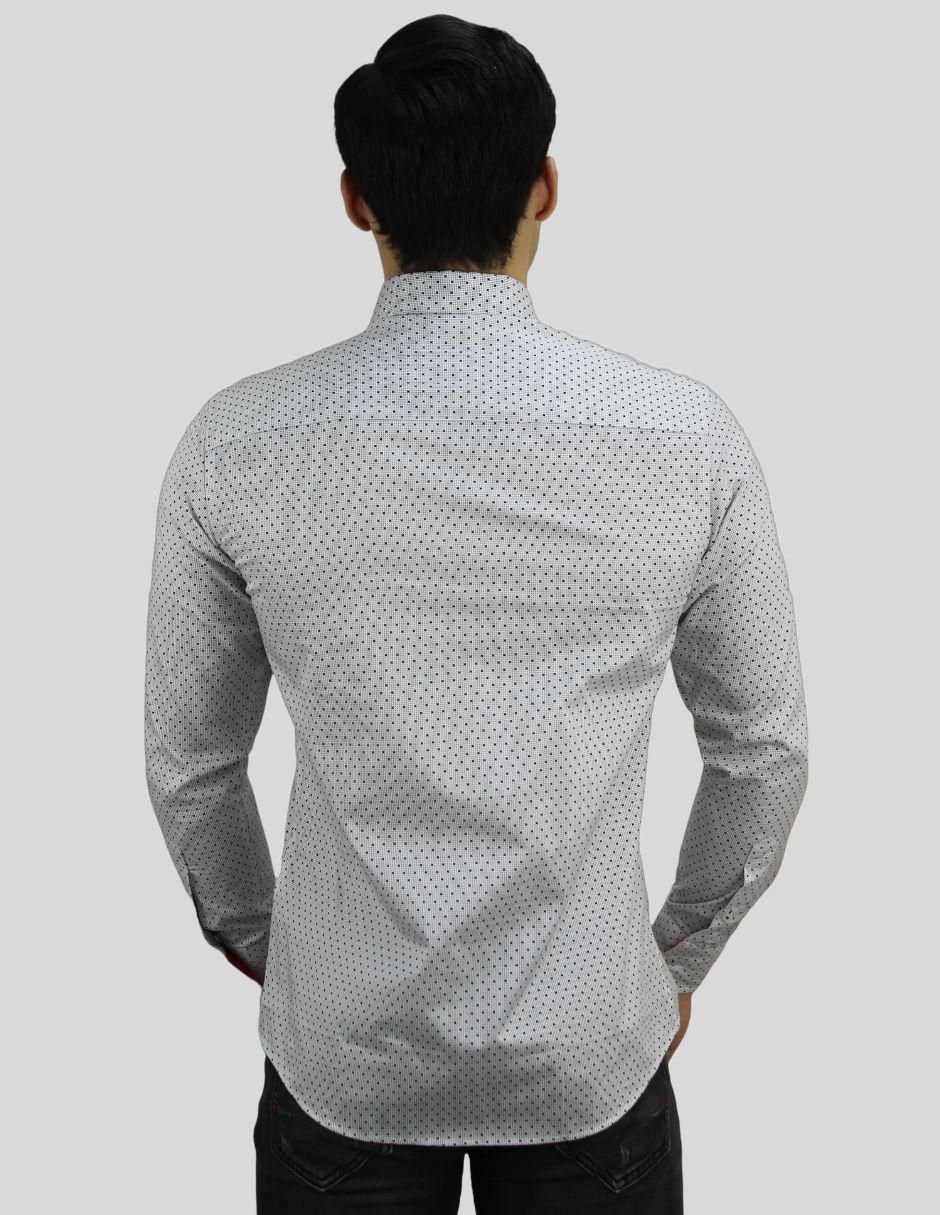 Camisa de vestir de algodón manga larga para hombre 4