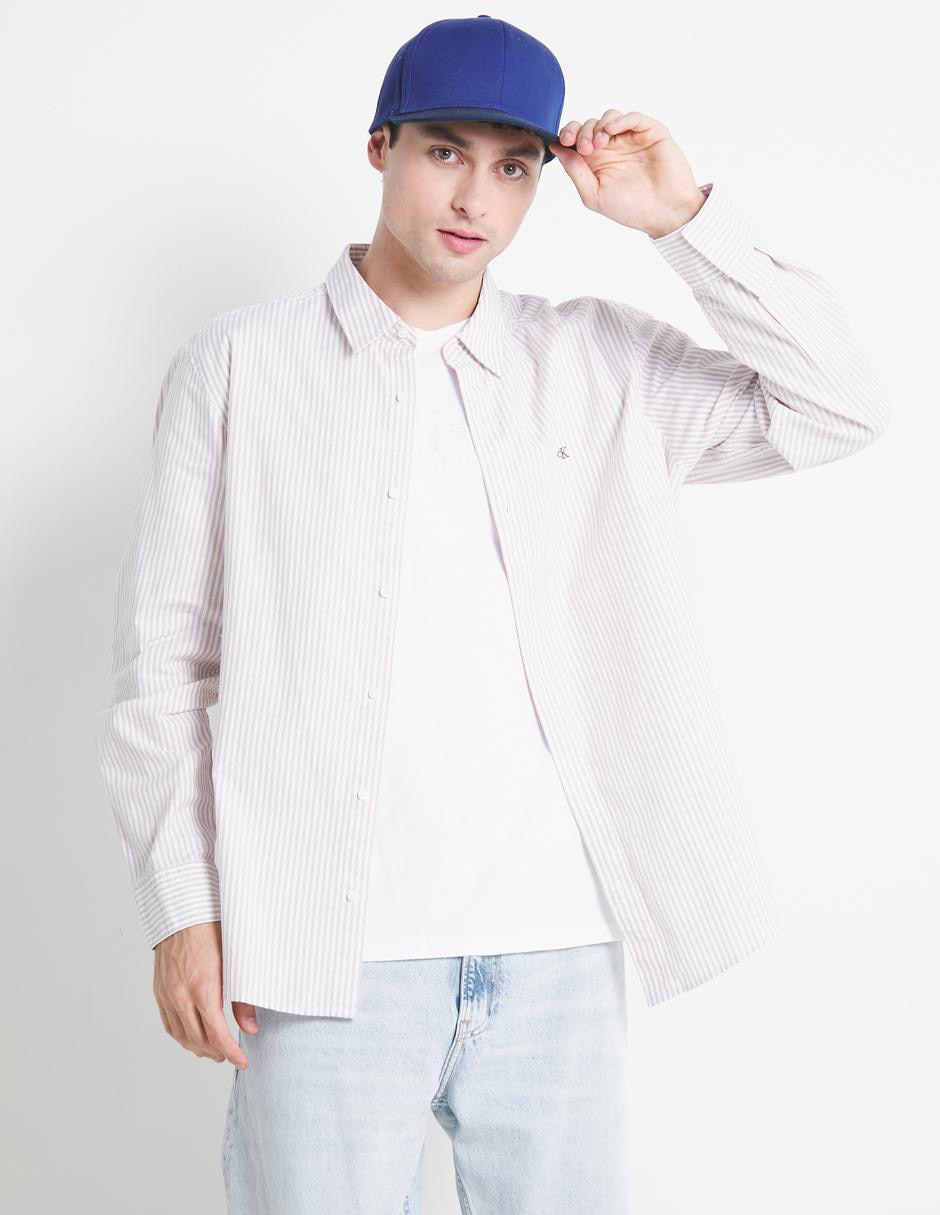 Camisa casual de algodón manga larga para hombre 1