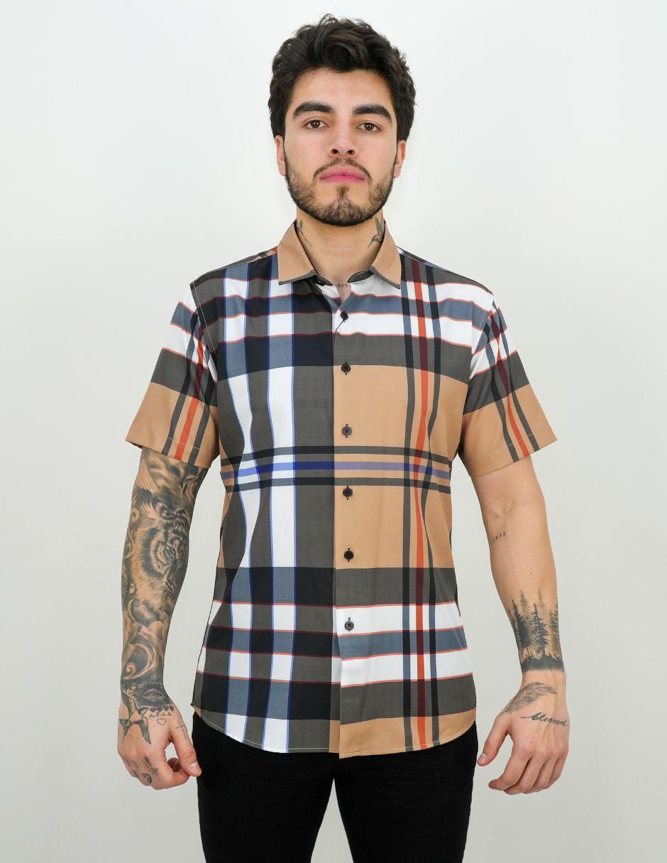 Camisa casual manga corta para hombre