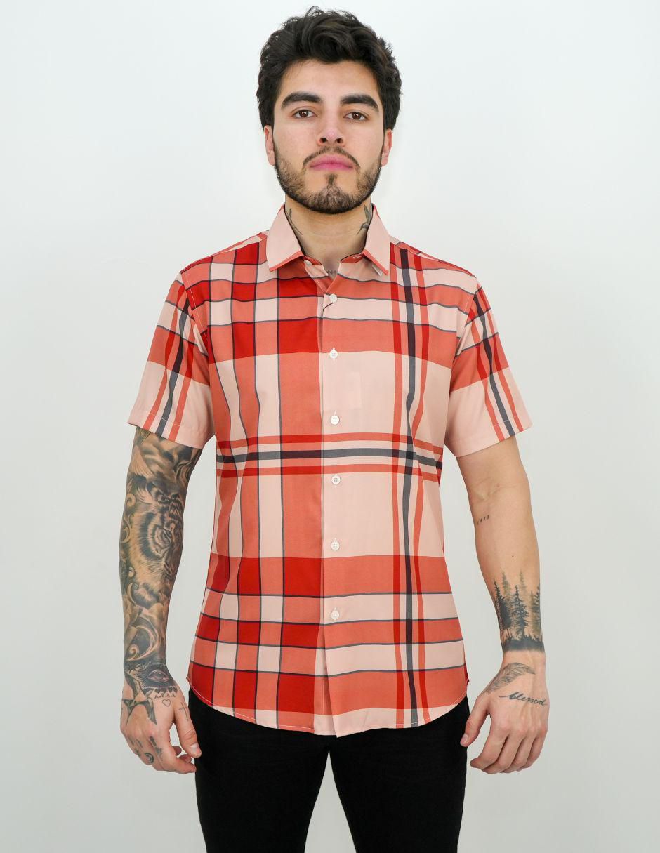Camisa casual manga corta para hombre