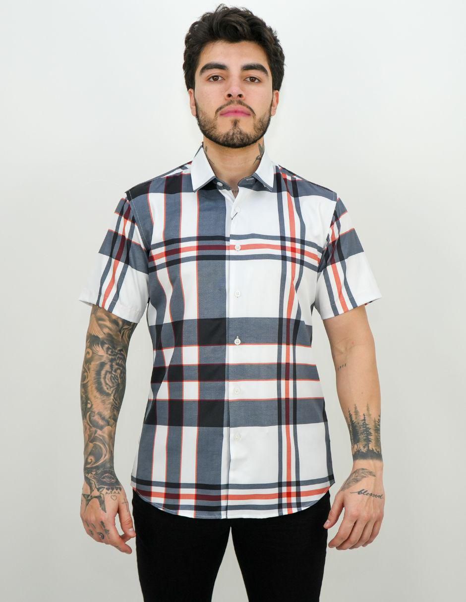 Camisa casual manga corta para hombre