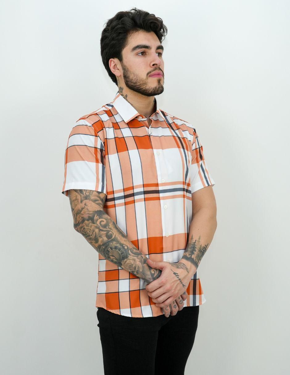 "camisa/sobrecamisa" casual vassari "de" (si aplica) poliéster "manga" corta "para hombre"