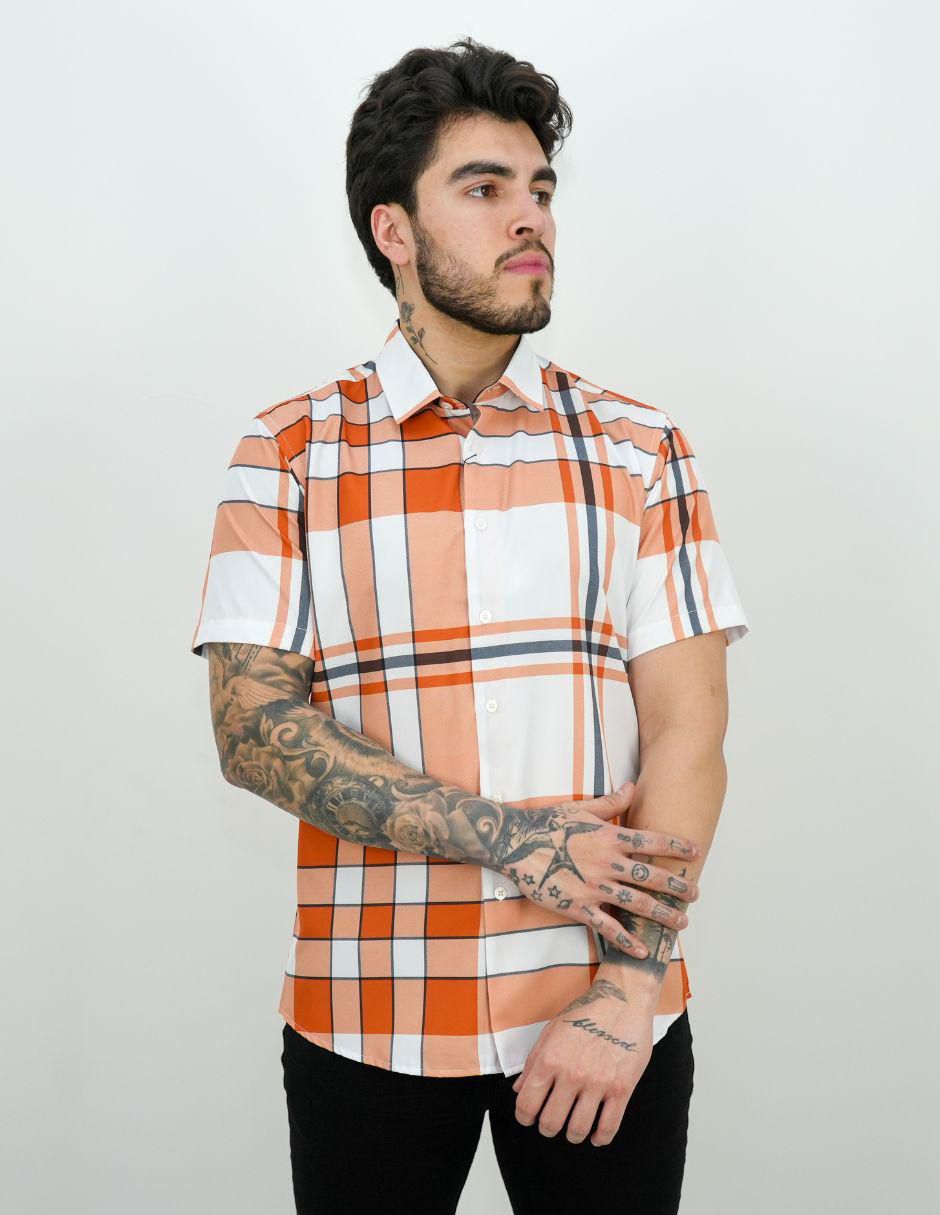 "camisa/sobrecamisa" casual vassari "de" (si aplica) poliéster "manga" corta "para hombre"