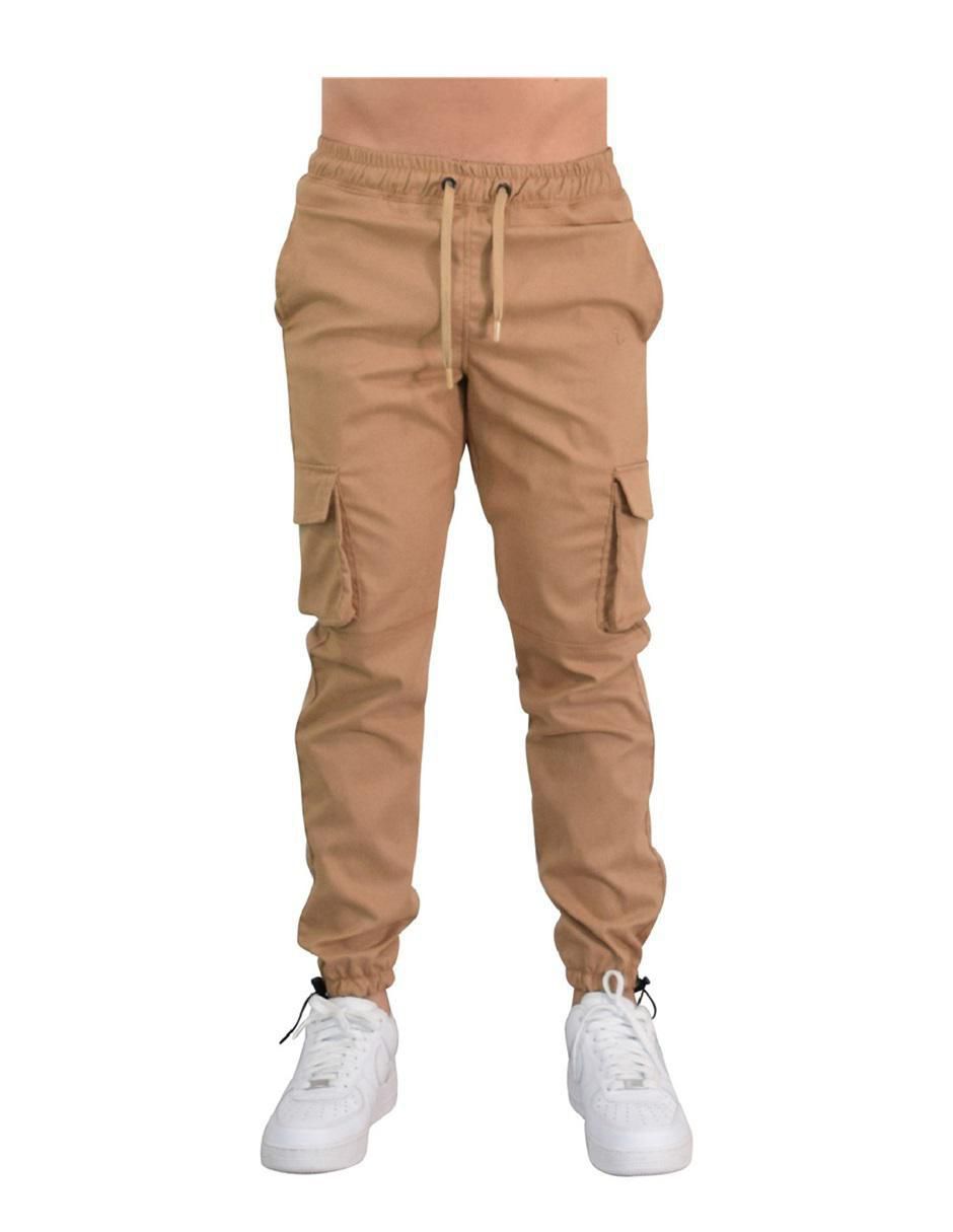 Jogger ajustado john leopard cargo casual cargo jogger "estampado" liso con bolsillos "para hombre"