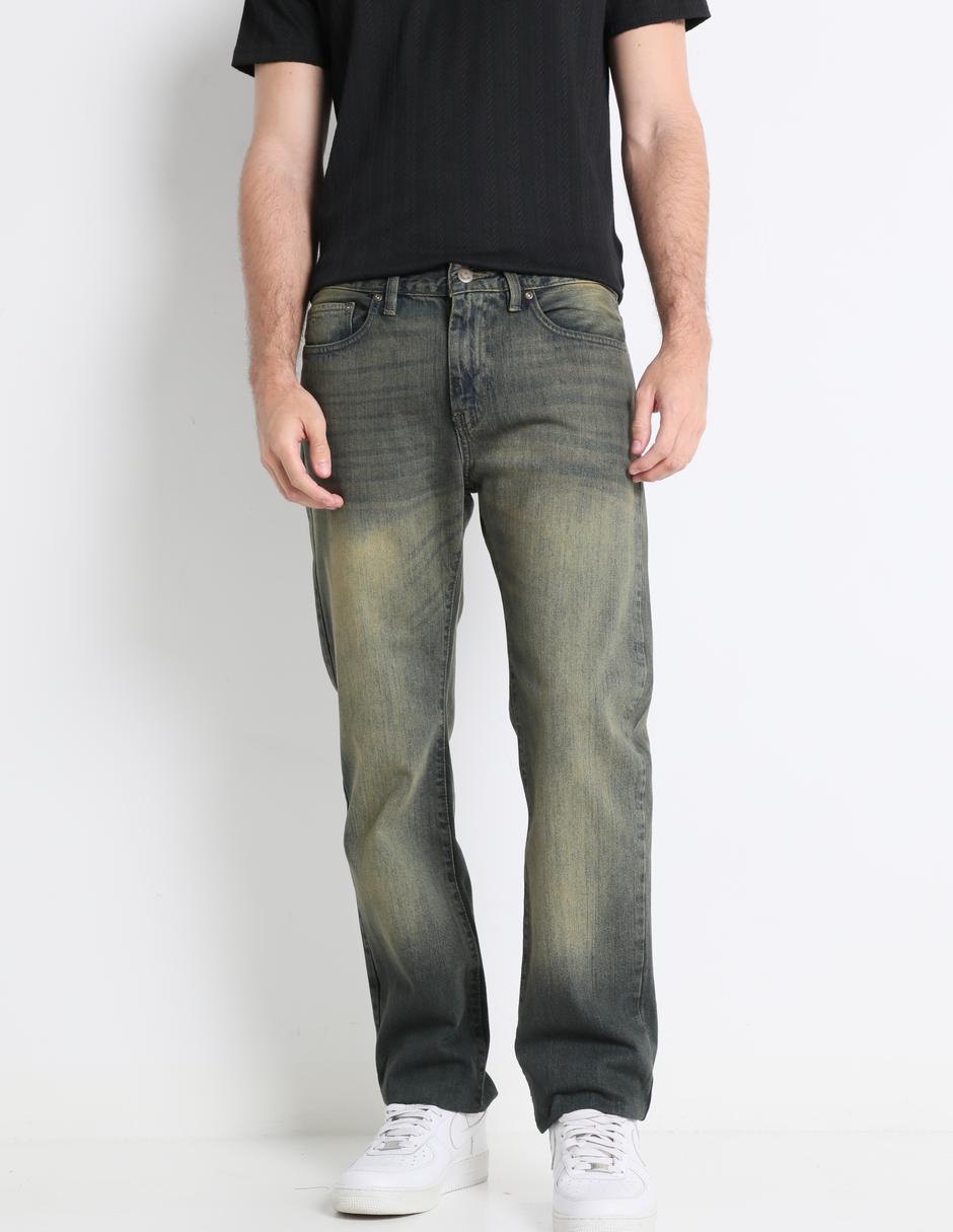 Jeans slim deslavado para hombre 1