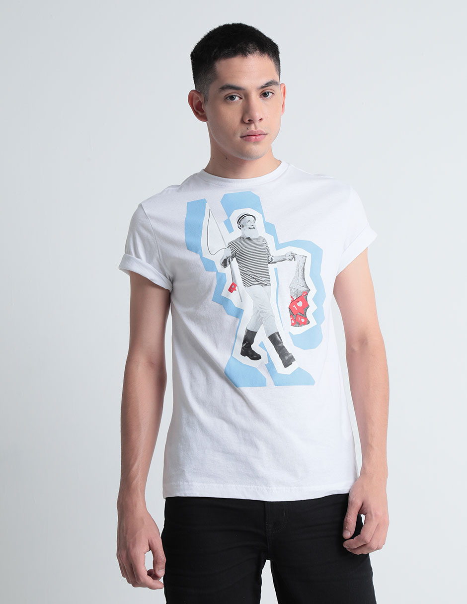 Playera cuello redondo para hombre