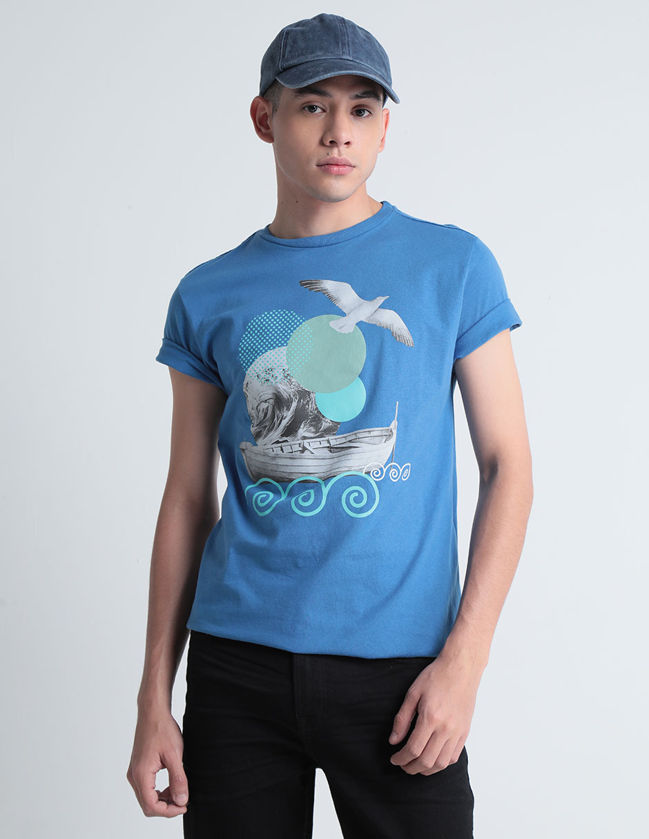 Playera cuello redondo para hombre