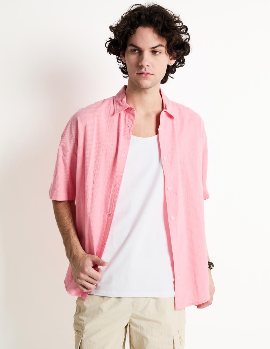 Camisa casual de algodón manga corta para hombre 1