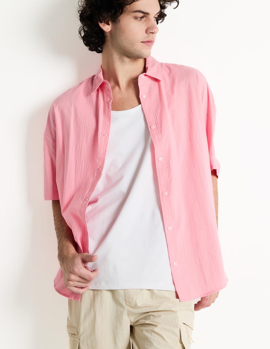 Camisa casual de algodón manga corta para hombre 4
