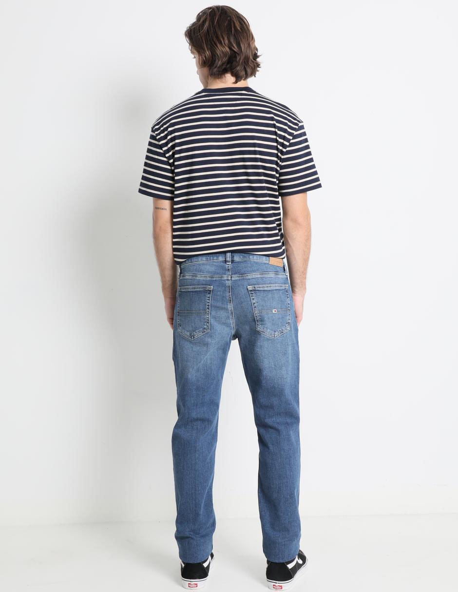 Jeans straight deslavado para hombre 2
