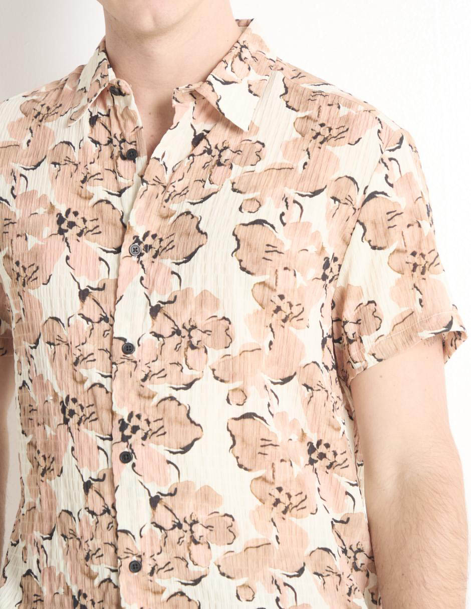 Camisa casual de algodón manga corta para hombre 4