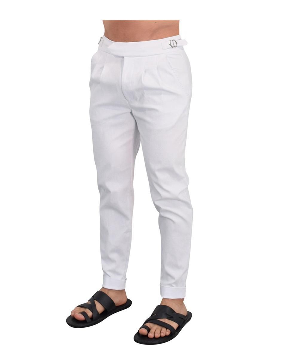 Pantalón slim de algodón para hombre