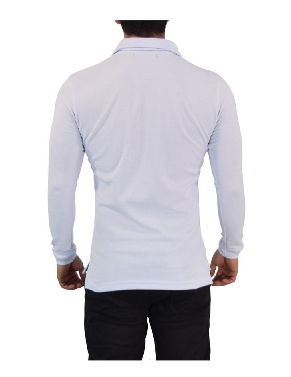 "playera tipo polo/set playera tipo polo" john leopard polo zipped manga larga "para hombre"