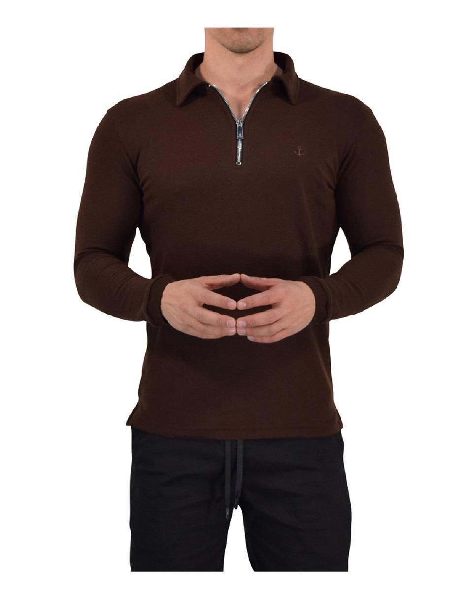 Playera tipo polo manga larga para hombre 2