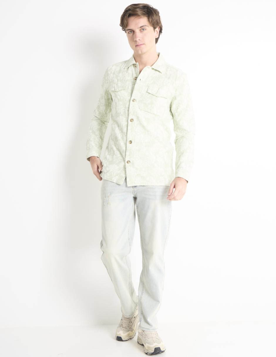 Camisa casual de algodón manga larga para hombre 3