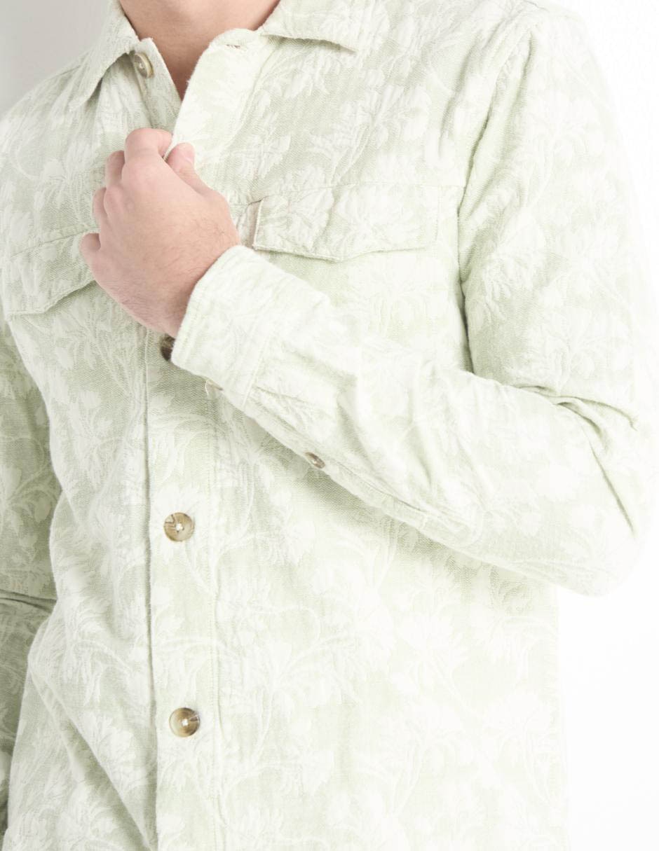 Camisa casual de algodón manga larga para hombre 4