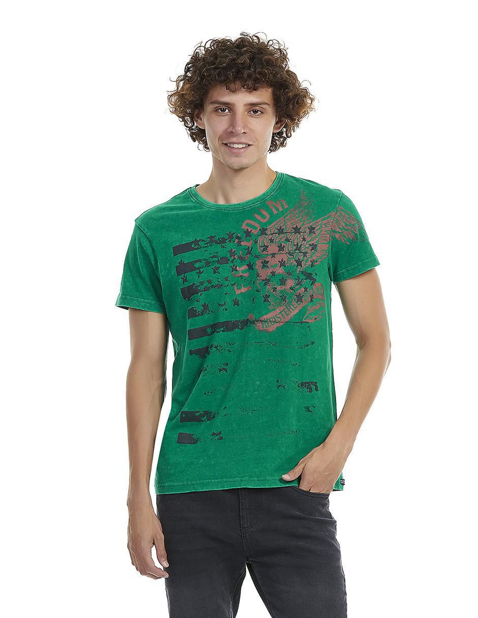 Playera Buffalo Jeans David Bitton cuello redondo para hombre