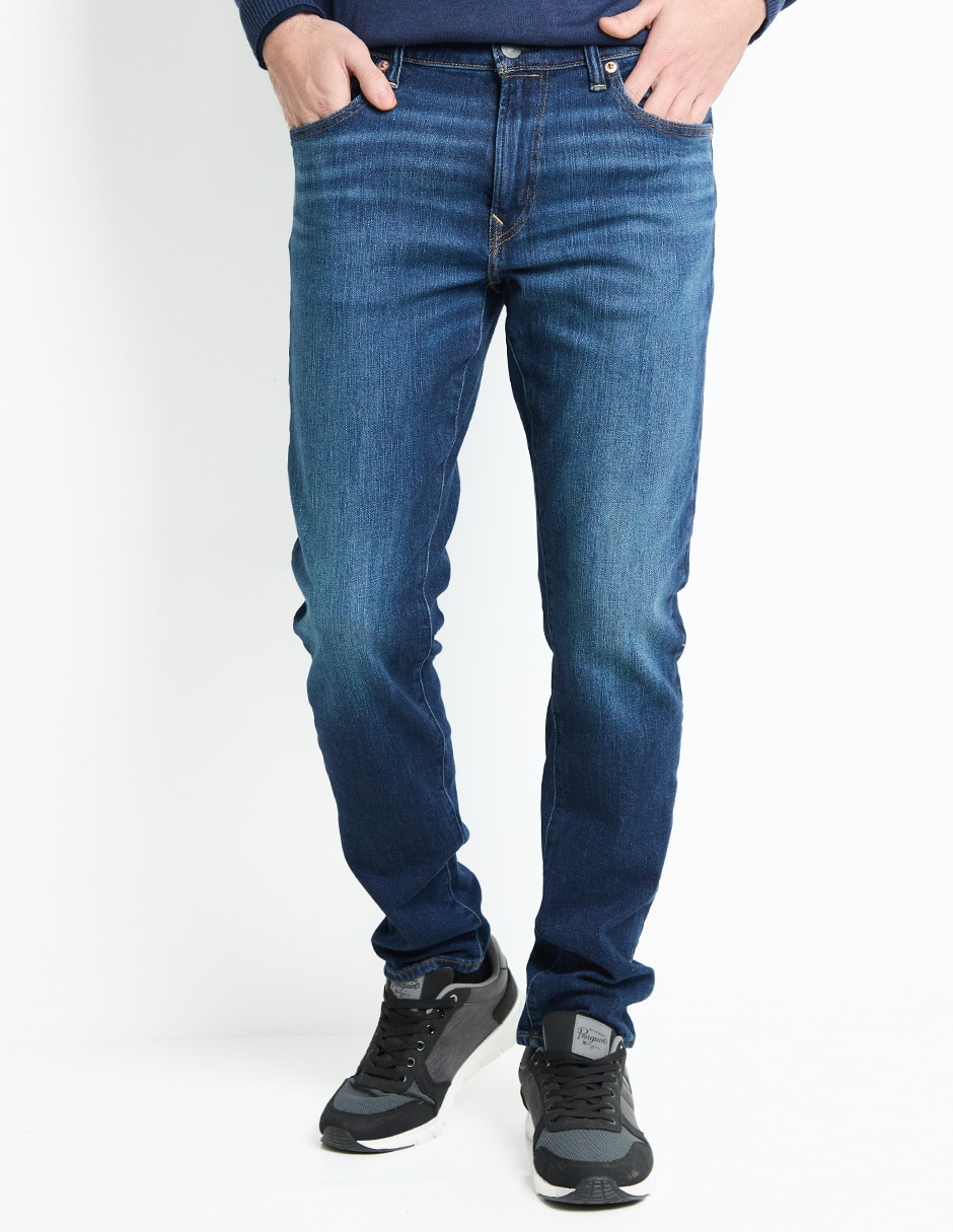Jeans skinny deslavado para hombre 1